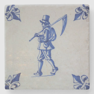 Delft Blue Tegel - Sjabloon Stenen Onderzetter
