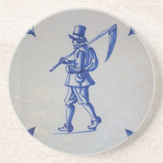 Delft Blue Tegel - Sjabloon Zandsteen Onderzetter