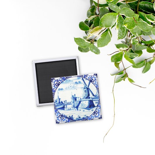 Delft Blue Tegel windmolen schilderen Magneet