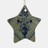Delft Blue Tile - Vase met Flowers en Bouquet Keramisch Ornament (Rechts)
