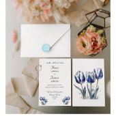 Delft Blue Tulip, invitation de mariage personnali