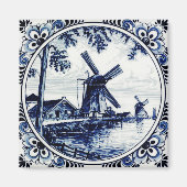 Delft Blue Vintage Magneet (Voorkant)
