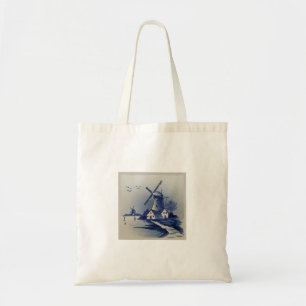 Delft Blue Windmill  Tote Bag
