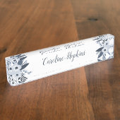 Delft Floral Naambordje (Zijkant)