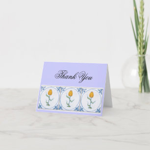 Delft Tulip Tegel Art Thank You Card Bedankkaart