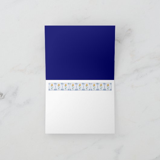 Delft Tulip Tile Art Carte de remerciements (Intérieur)