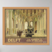 Delft - via Harwich & Hook of Holland Poster (Voorkant)
