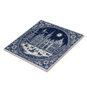 Delft winterstijl 3 tegeltje (Zijkant)