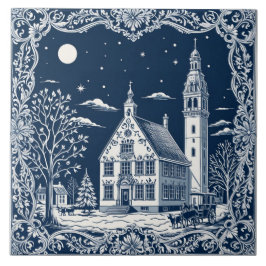 Delft winterstijl 7 tegeltje