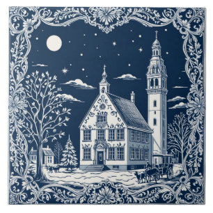 Delft winterstijl 7 tegeltje