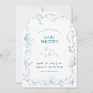 Delfts baby shower uitnodigingskaart met een speel kaart