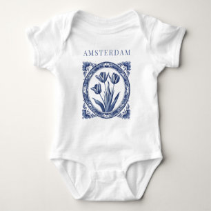 Delfts Blauw Amsterdam Tulpen Romper