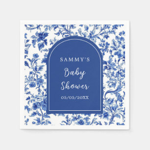 Delfts blauw Antiek Chinoiserie Baby shower Servet