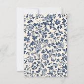 Delfts Blauw Bloemboog reactie rsvp Kaartje (Achterkant)
