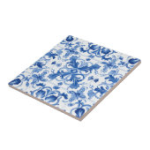 Delfts Blauw Bloemen Decoratieve Keramische Tegel Tegeltje (Zijkant)