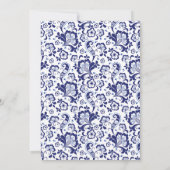 Delfts Blauw | Delft Blue Dutch Faire-part de mari (Dos)