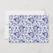 Delfts Blauw | Delft Blue Dutch Wedding Carte RSVP (Dos)