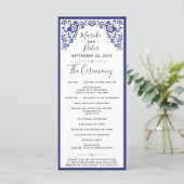 Delfts Blauw | Delft Blue Dutch Wedding Programme (Debout devant)