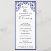 Delfts Blauw | Delft Blue Dutch Wedding Programme (Devant)