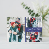 Delfts Blauw | Delft Blue Save The Date Foto's Kaart (Staand voorkant)