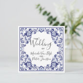 Delfts Blauw | Faire-part de mariage Delft Blue Ti (Debout devant)