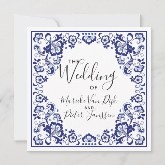 Delfts Blauw | Faire-part de mariage Delft Blue Ti (Devant)