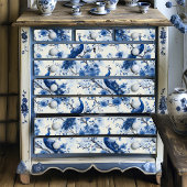 Delfts Blauw Franse Chinoiserie Peacock Tissuepapier