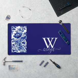 Delfts Blauw  Mooie Tuinbloemen Bureaumat