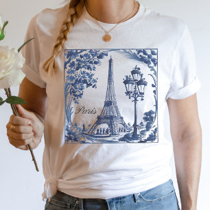 Delfts Blauw Parijs Eiffeltoren T-shirt