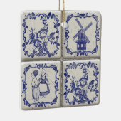 Delfts Blauw Pattern-bestanden Keramisch Ornament (Rechts)