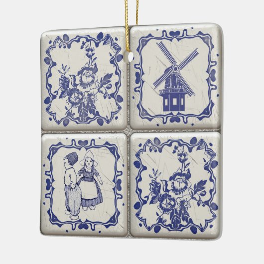 Delfts Blauw Pattern-bestanden Keramisch Ornament (Links)