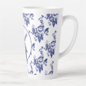 Delfts Blauw Pattern Tegels Latte Mok (Rechts)