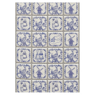 Delfts Blauw Pattern Tegels Tafelkleed