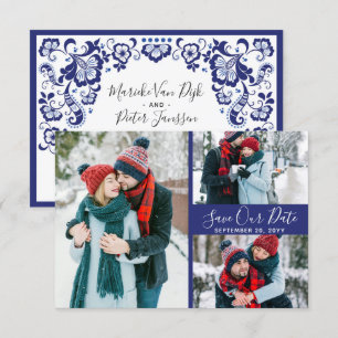 Delfts Blauw   Save The Date-foto's Kaart