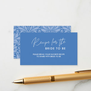 Delfts blauw Vrijgezellenfeest deelt een recept Informatiekaartje