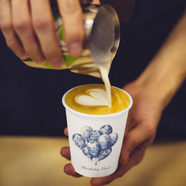 Delfts Blauwe Ballonnen aanpasbaar Papieren Bekers