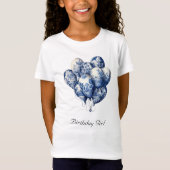 Delfts Blauwe Ballonnen aanpasbaar T-shirt (Voorkant)