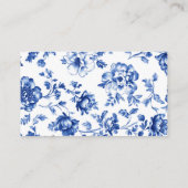 Delfts Blauwe Bloemen RSVP met qr-code Informatiekaartje (Achterkant)