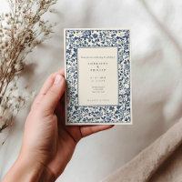 Delfts Blauwe crème Bloemen bruiloft