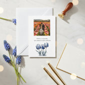 Delfts Blauwe Tulp, aangepaste foto Uitnodiging br