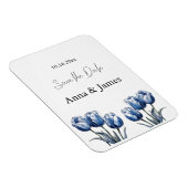 Delfts Blauwe Tulp, custom save the date Magneet (Rechterzijde)
