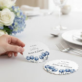 Delfts Blauwe Tulp, op maat Kartonnen Onderzetters