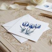 Delfts Blauwe Tulp Proefbruiloft Uitnodiging