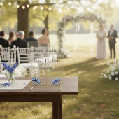 Delfts Blauwe Tulp Trouwprogramma Acryl Bord