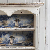 Delfts Blauwe Windmolens Wilde Rozen Decoupage Tissuepapier
