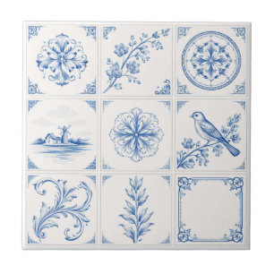 Delfts Renaissances Blauw & Wit – Klassiek & Moder Tegeltje