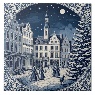 Delfts sfeer winter/Kerst 5 Tegeltje