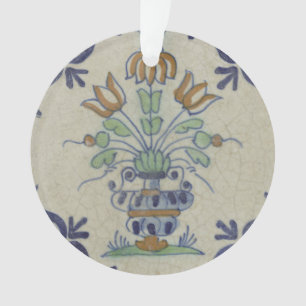 Delfts Tegel Antiek Keramische Bloempot Ornament