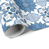 Delfts Tegel patroon Cadeaupapier (Rol Hoek)