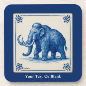 Delfts wollige mammoet bier onderzetter (Voorkant)